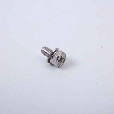 De vernikkelde Reeks van Koolstofstaalschroeven M3M4M5M6 Pan Head Combination Screw Three
