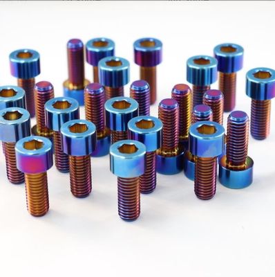 Gebrande van de het Titaniumlegering DIN912 van Titaniumbouten Cilindrische Hoofd Hexagon de Contactdoosglb Schroeven en Bouten