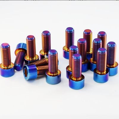 Gebrande van de het Titaniumlegering DIN912 van Titaniumbouten Cilindrische Hoofd Hexagon de Contactdoosglb Schroeven en Bouten