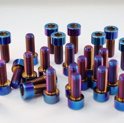 Gebrande van de het Titaniumlegering DIN912 van Titaniumbouten Cilindrische Hoofd Hexagon de Contactdoosglb Schroeven en Bouten