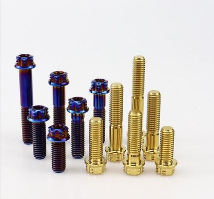 De Bouten van de het Titaniumlegering van M6torx in Buitensporige Flens voor Motorfietswijziging